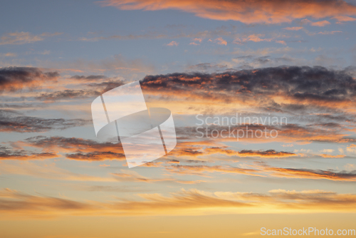 Image of Dramatic clouds in the sunset