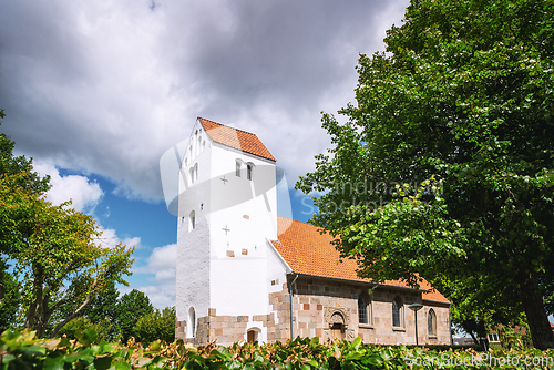 Image of Danish church in the city of Stjaer in Jutland