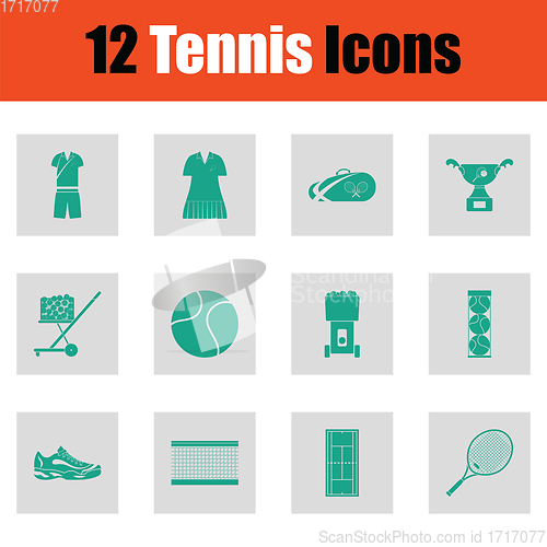 Image of Tennis icon set