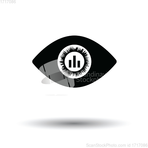 Image of Eye with market chart inside pupil icon