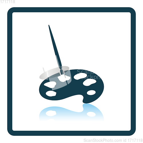 Image of School palette with brush icon
