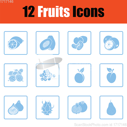 Image of Fruit icon set