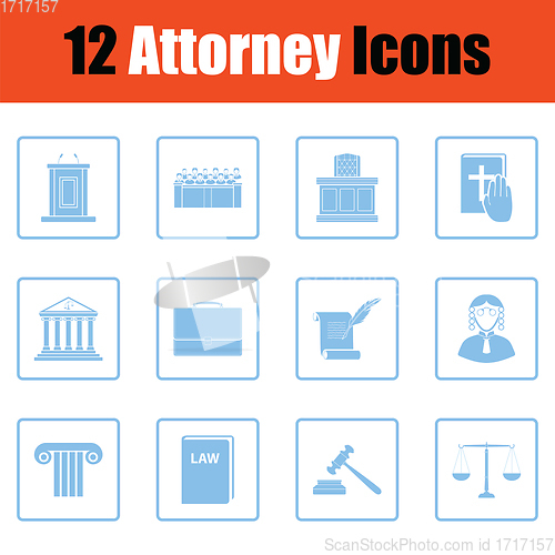 Image of Set of attorney  icons