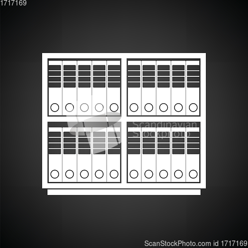 Image of Office cabinet with folders icon