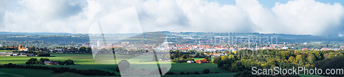 Image of Horsens city in Denmark in a beautiful panorama