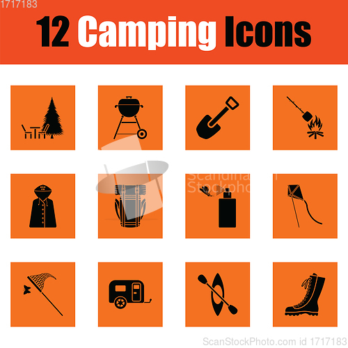 Image of Camping icon set