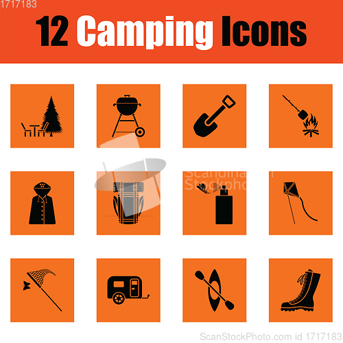 Image of Camping icon set