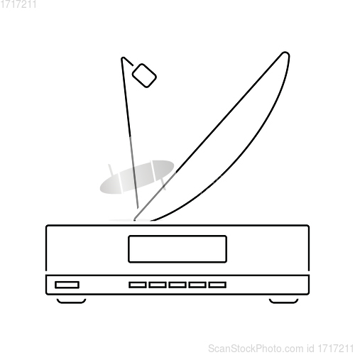 Image of Satellite receiver with antenna icon