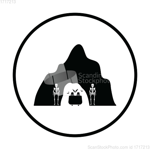 Image of Scare cave in amusement park icon