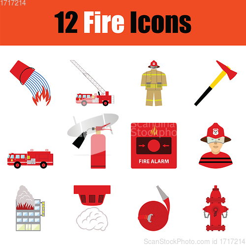 Image of Fire icon set