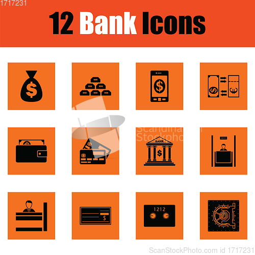 Image of Set of bank icons