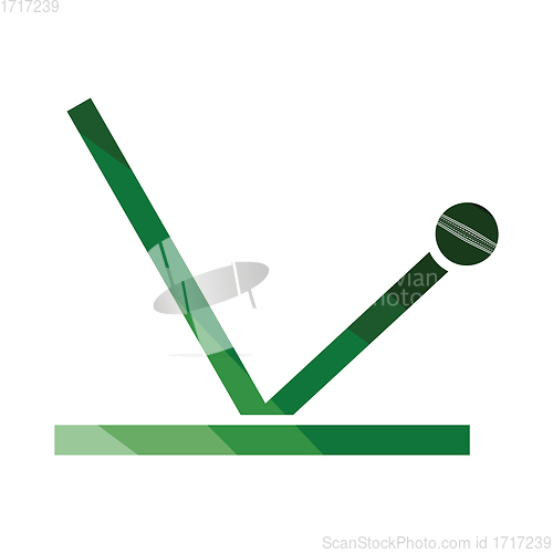 Image of Cricket ball trajectory icon