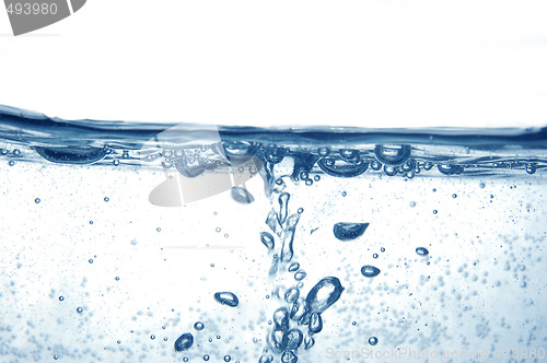 Image of Blue water with bubbles 