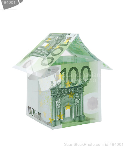 Image of A house made from euro bills