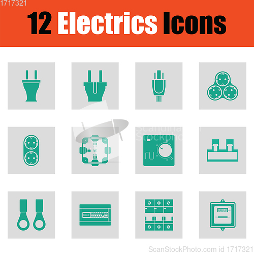 Image of Electrics icon set