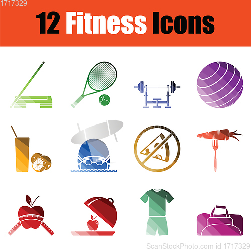 Image of Fitness icon set