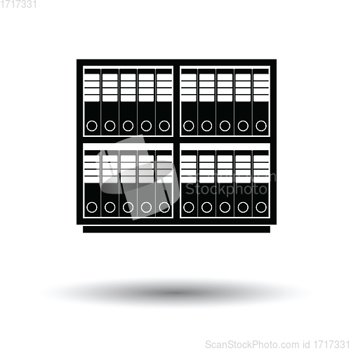 Image of Office cabinet with folders icon