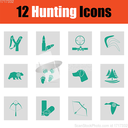 Image of Set of hunting icons