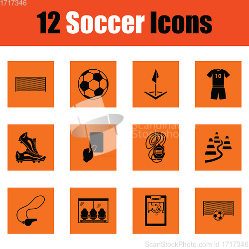 Image of Set of soccer icons