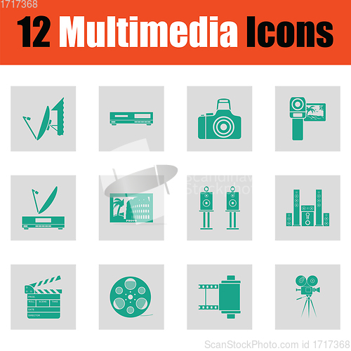 Image of Set of multimedia icons