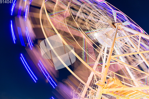 Image of Ferris Wheel at night