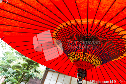 Image of Japanese paper red umbrella