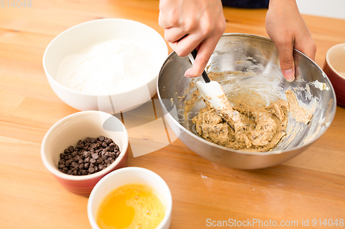 Image of Woman making cookies