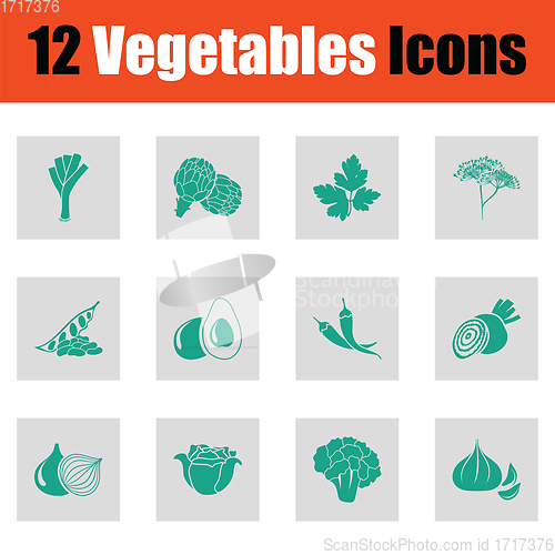Image of Vegetables icon set