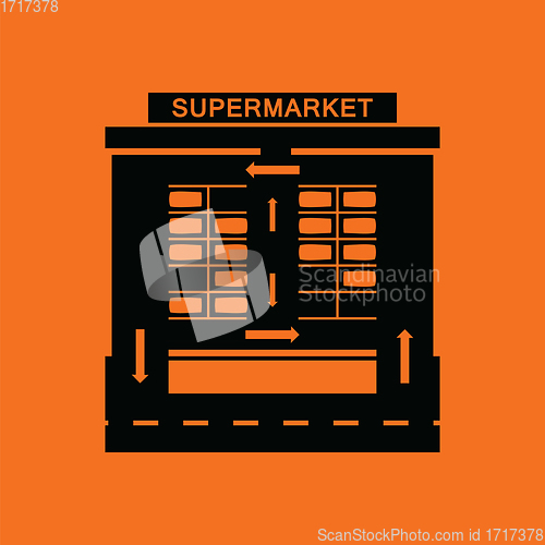 Image of Supermarket parking square icon