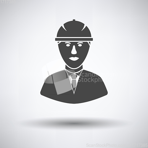 Image of Icon of construction worker head in helmet