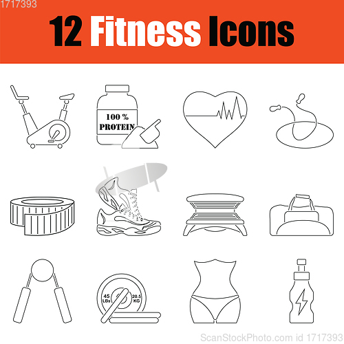 Image of Fitness icon set