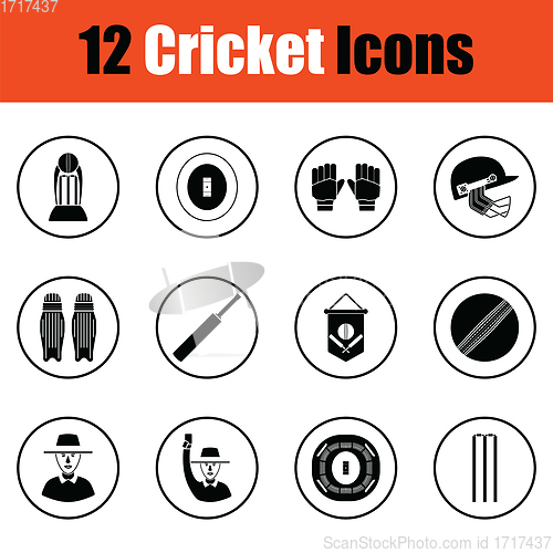 Image of Cricket icon set