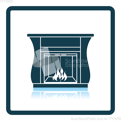 Image of Fireplace with doors icon