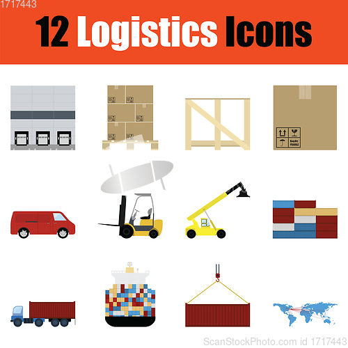 Image of Logistics icon set