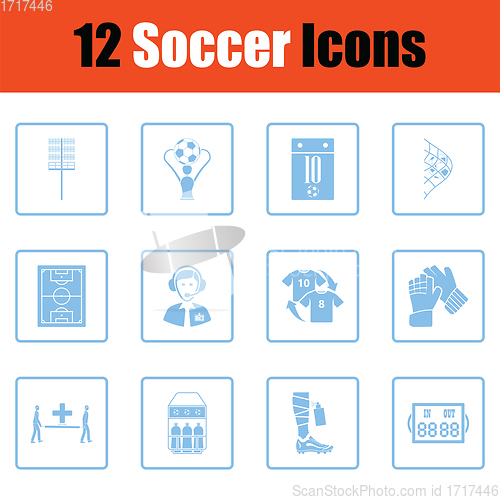 Image of Set of soccer icons