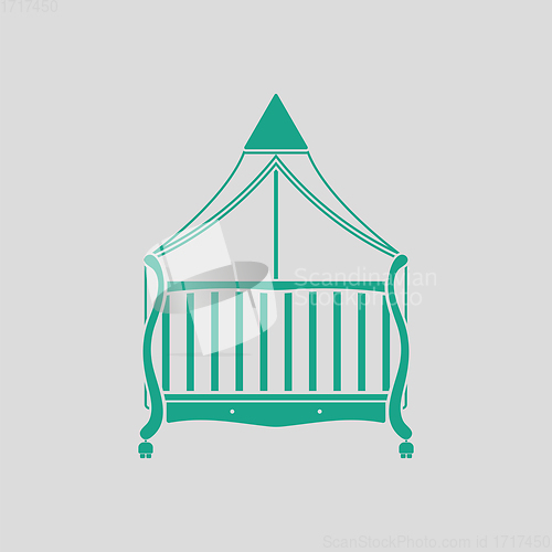 Image of Crib with canopy icon