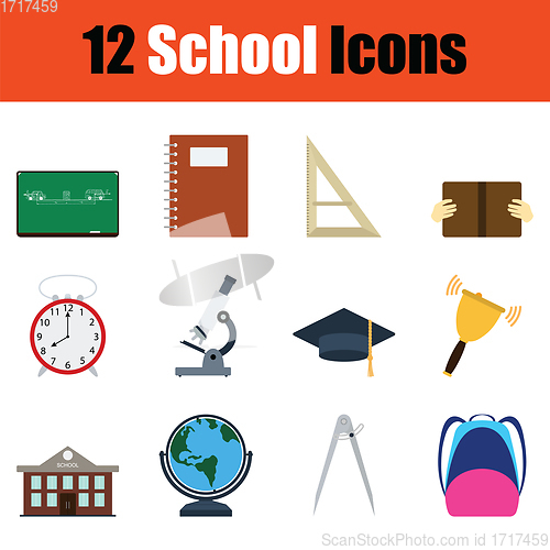 Image of School icon set