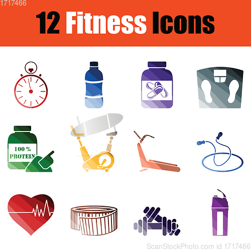 Image of Fitness icon set