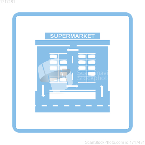 Image of Supermarket parking square icon