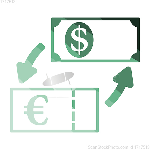 Image of Currency dollar and euro exchange icon