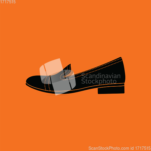 Image of Woman low heel shoe icon