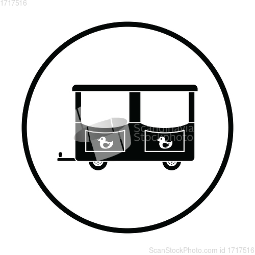 Image of Wagon of children train icon