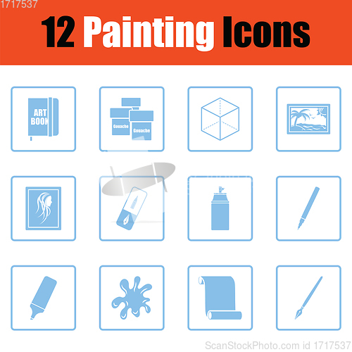 Image of Set of painting icons