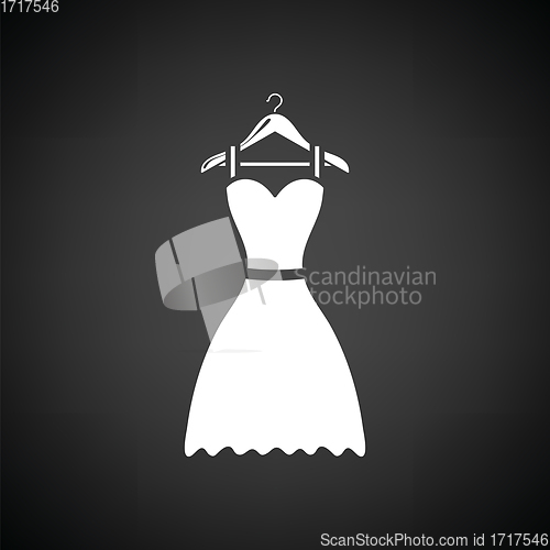 Image of Elegant dress on shoulders icon
