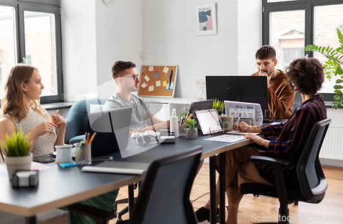 Image of business team or startuppers working at office