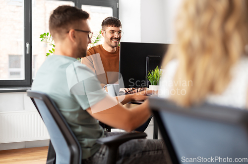 Image of business team or startuppers working at office