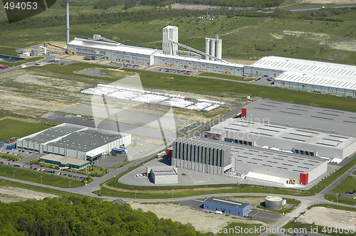 Image of Aerial view of an industrial area