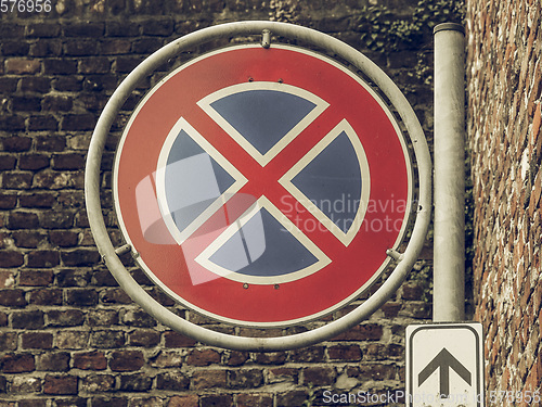 Image of Vintage looking No parking sign