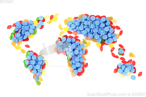 Image of candy world map