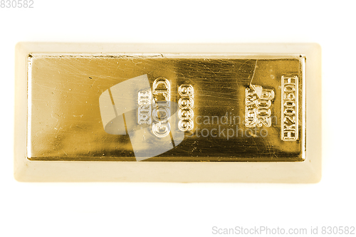 Image of golden brick isolated